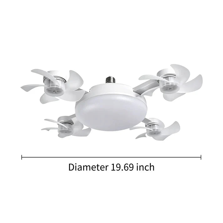 ⏳ LIMITED-TIME MEGA SALE | Getnexy™ 🔥2026 New E27 2-in-1 Fan Light | Silent Remote LED Cooling Combo