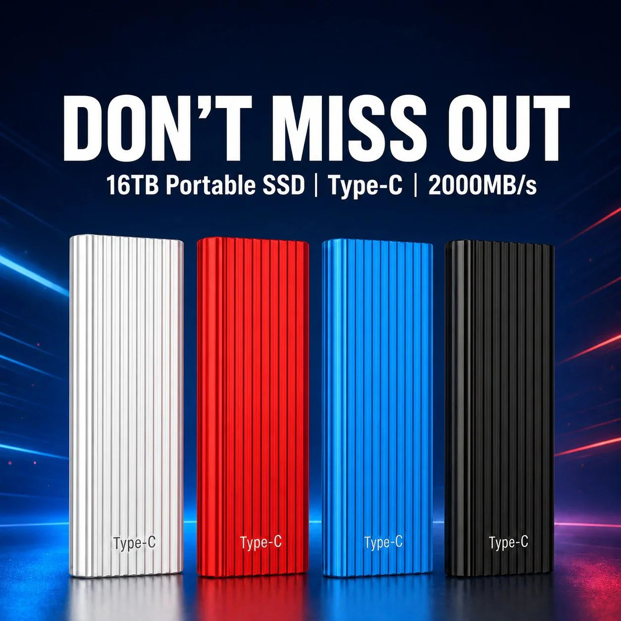 ⏳ LIMITED-TIME MEGA SALE | Getnexy™  16TB Large-Capacity Type-C Portable Mini SSD
