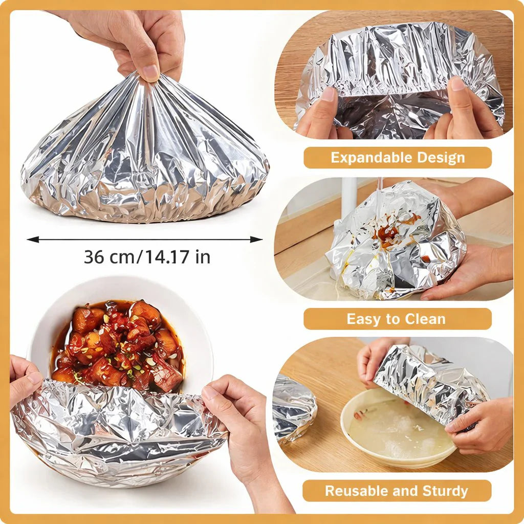 ⏳ LIMITED-TIME MEGA SALE | Getnexy™🍳Aluminum Foil Heat Shield Covers – No Plastic, Heat-Resistant, Reusable
