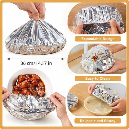 ⏳ LIMITED-TIME MEGA SALE | Getnexy™🍳Aluminum Foil Heat Shield Covers – No Plastic, Heat-Resistant, Reusable