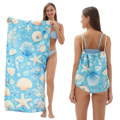 🔥Hot Sale 51% OFF🔥🏖️ 2-in-1 Organic Cotton Towel Bag