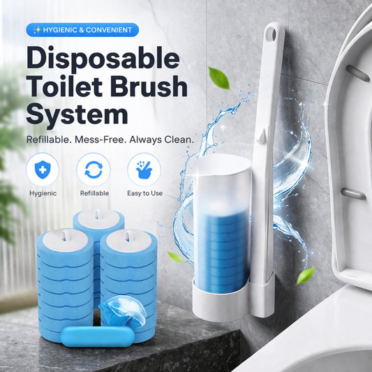 🚽 50% OFF NOW! ✨ Disposable Toilet Brush System – Hygienic, Refillable & Easy to Use 💦
