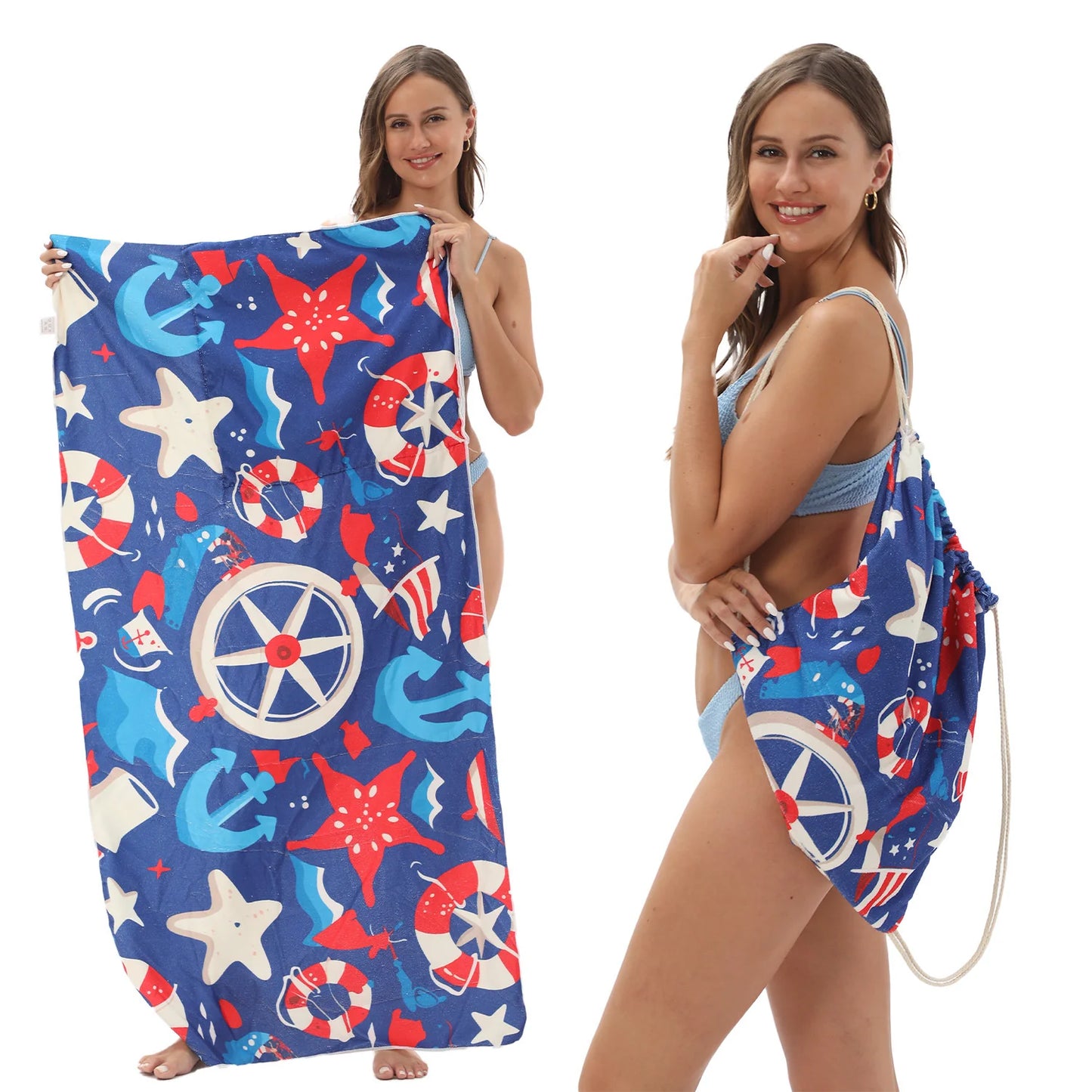 🔥Hot Sale 51% OFF🔥🏖️ 2-in-1 Organic Cotton Towel Bag