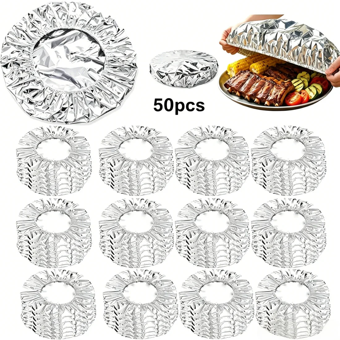 ⏳ LIMITED-TIME MEGA SALE | Getnexy™🍳Aluminum Foil Heat Shield Covers – No Plastic, Heat-Resistant, Reusable