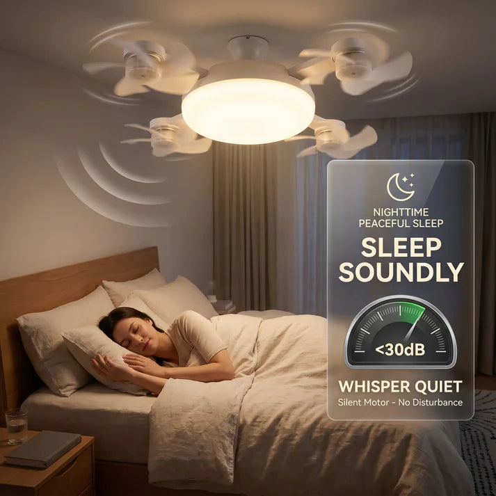⏳ LIMITED-TIME MEGA SALE | Getnexy™ 🔥2026 New E27 2-in-1 Fan Light | Silent Remote LED Cooling Combo