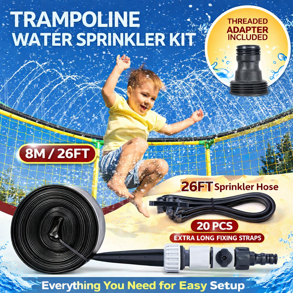 Trampoline Water Sprinkler – Summer Cooling Spray for Kids