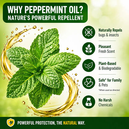 🍃Peppermint Oil Bug Spray – Indoor & Outdoor Pest Control for Ants, Spiders & Roaches