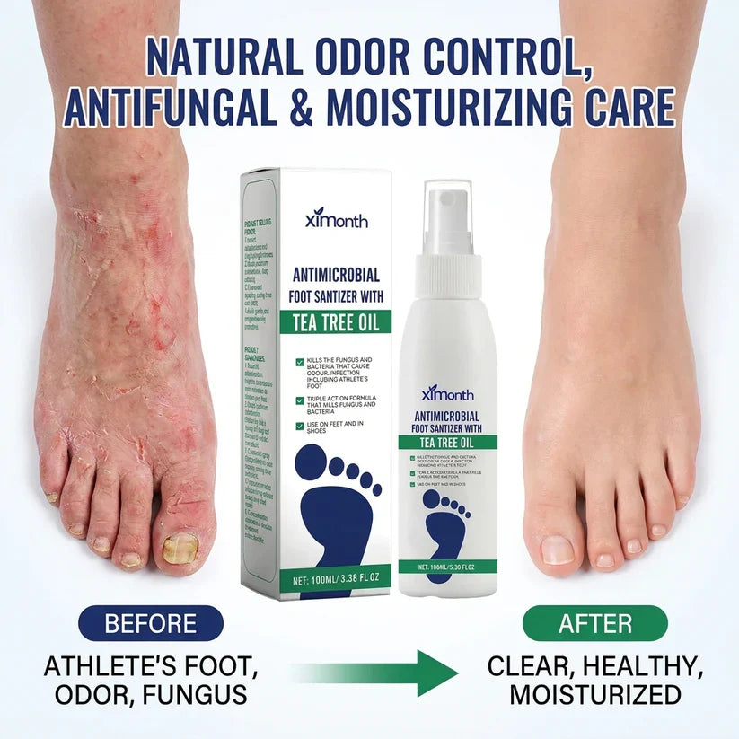 ⏳ LIMITED-TIME MEGA SALE | Getnexy™ Tea Tree Foot Spray – Natural Odor Control, Antifungal & Moisturizing Care
