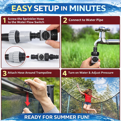 Trampoline Water Sprinkler – Summer Cooling Spray for Kids