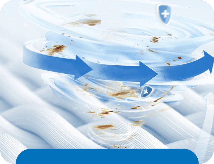 Protective cleaning action lifts stains while helping preserve fabric fibers and surface integrity.