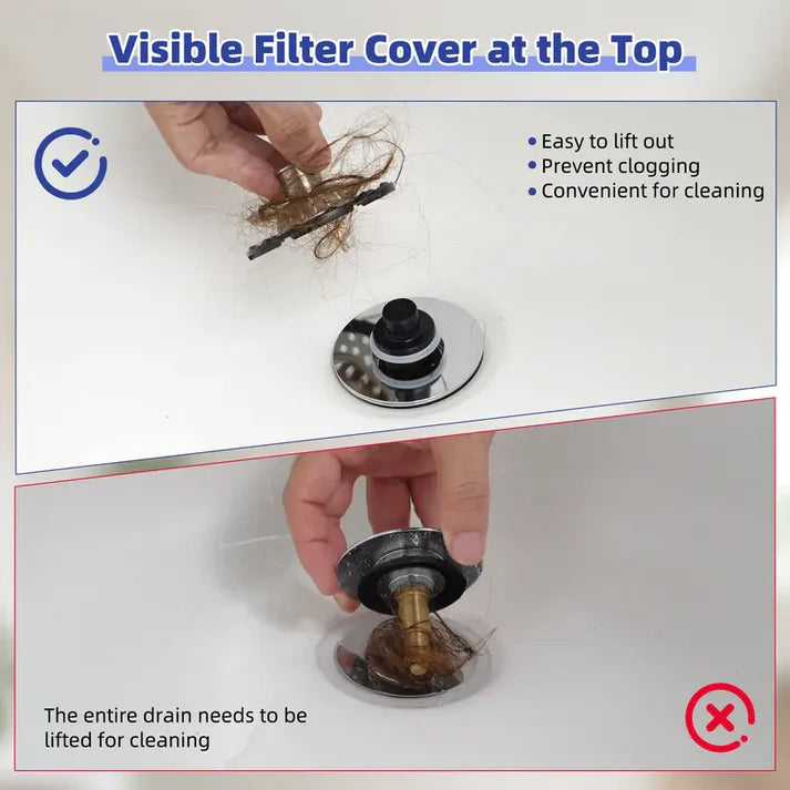 ⏳ LIMITED-TIME MEGA SALE | Getnexy™ Stop Fumbling with Gross Drains! 🛑 Upgrade to the 3-in-1 Stopper . 🌊Pop-Up Sink Stopper