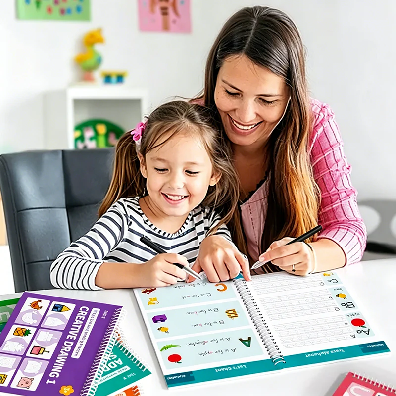 Kids Reusable Writing Workbook, Early Learning Gift🖍️