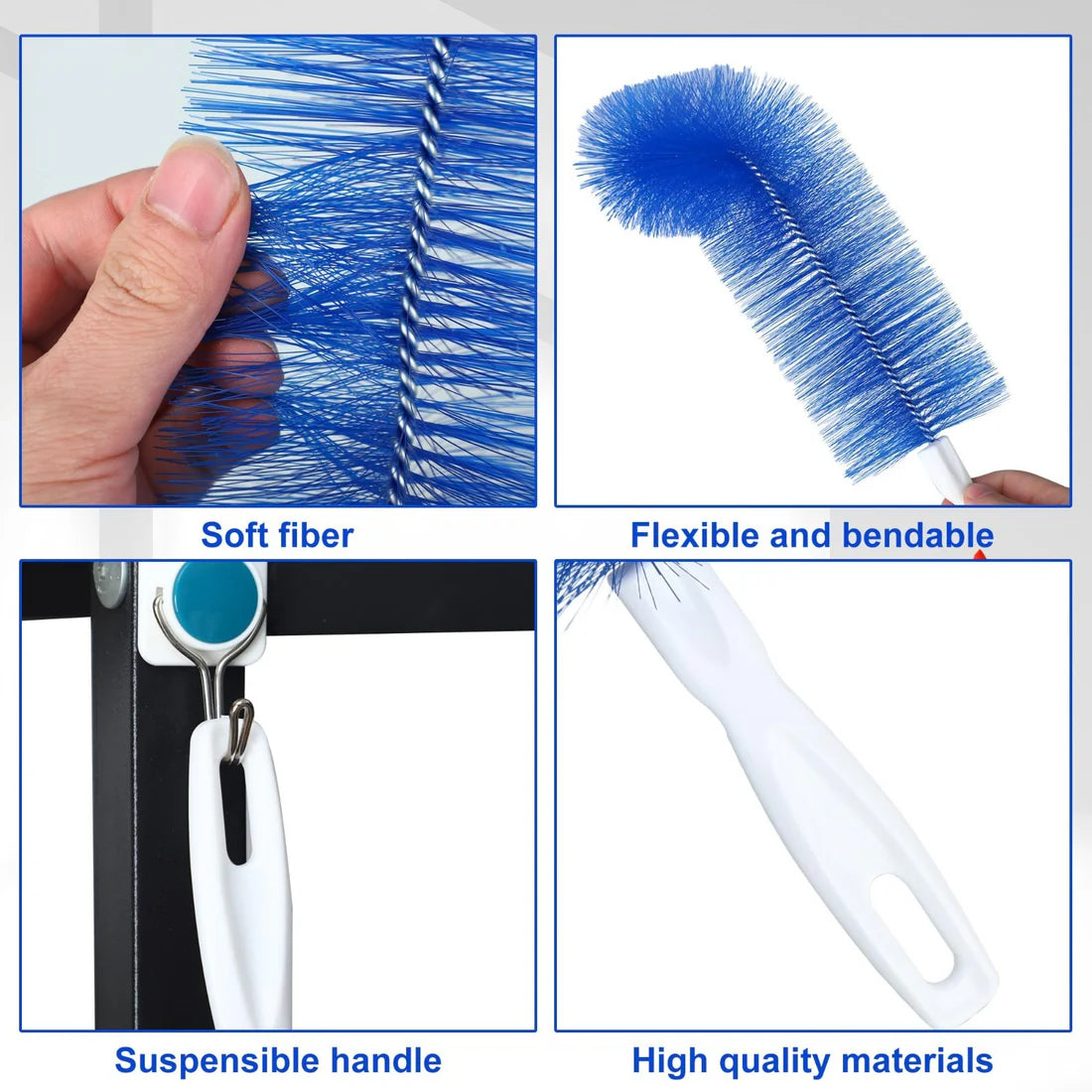 ⏳ LIMITED-TIME MEGA SALE | Getnexy™ Bendable Fan Cleaning Brush – Reusable Microfiber Duster for Fans&Curtain