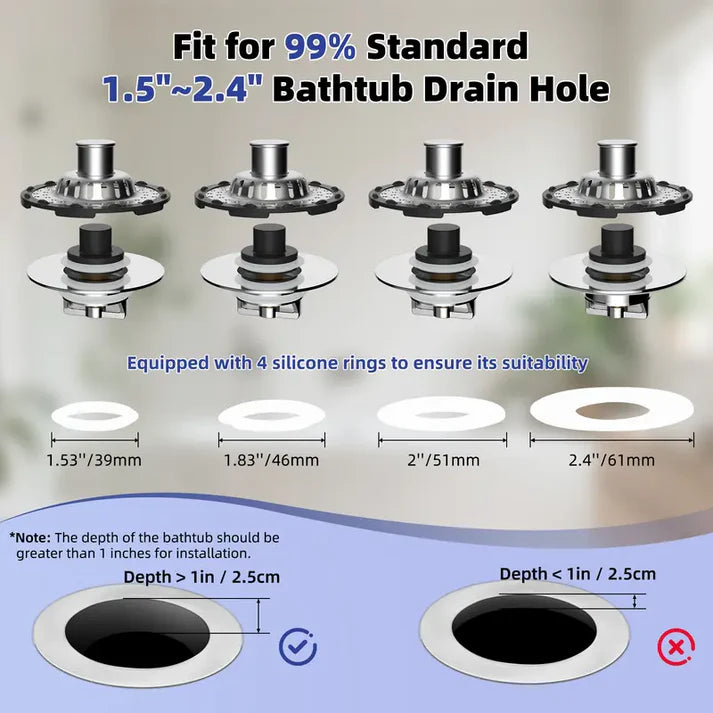 ⏳ LIMITED-TIME MEGA SALE | Getnexy™ Stop Fumbling with Gross Drains! 🛑 Upgrade to the 3-in-1 Stopper . 🌊Pop-Up Sink Stopper
