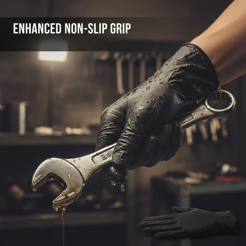 ⏳ LIMITED-TIME MEGA SALE | Getnexy™ Nitrile Pro Gloves – Heavy Duty, Slip & Stain Resistant, Scratch Resistant