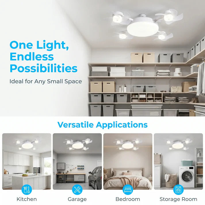 ⏳ LIMITED-TIME MEGA SALE | Getnexy™ 🔥2026 New E27 2-in-1 Fan Light | Silent Remote LED Cooling Combo