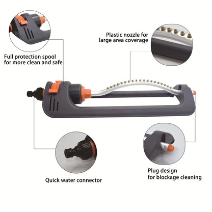 Smart Garden Sprinkler – Rotating & Oscillating Lawn Watering System 💦 Limited Offer