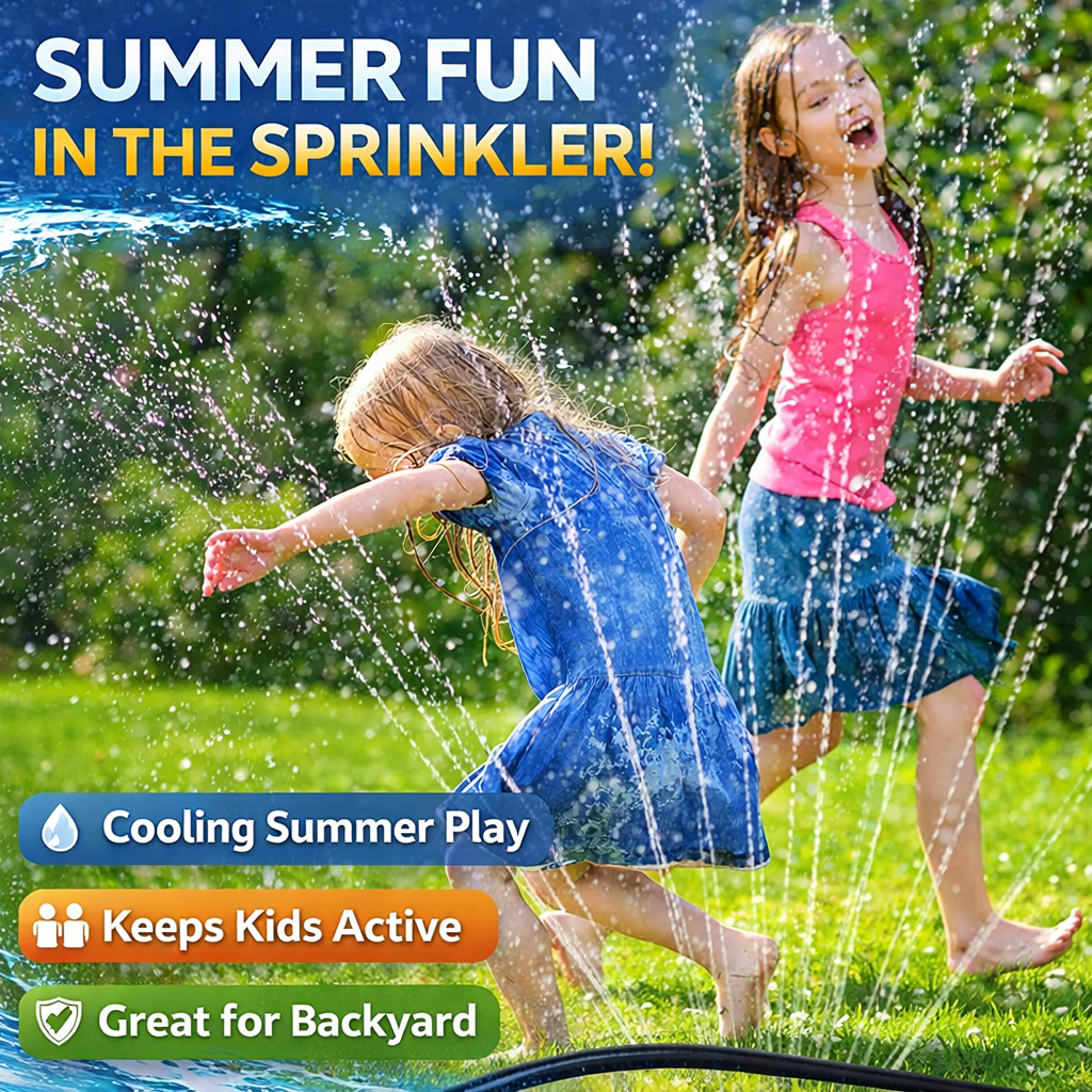 Trampoline Water Sprinkler – Summer Cooling Spray for Kids