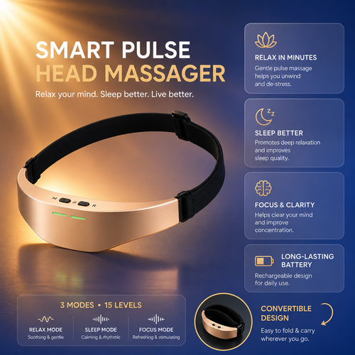 ⏳ LIMITED-TIME MEGA SALE | Getnexy™ Smart Electric Head Massager