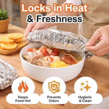 ⏳ LIMITED-TIME MEGA SALE | Getnexy™🍳Aluminum Foil Heat Shield Covers – No Plastic, Heat-Resistant, Reusable