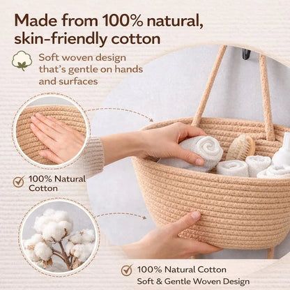 ⏳ LIMITED-TIME MEGA SALE | Getnexy™ 🧺Woven cotton 3-Tier Over the Door Basket, Wall-Mounted Jute Storage Organizer🔥