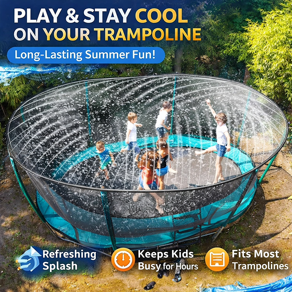 Trampoline Water Sprinkler – Summer Cooling Spray for Kids
