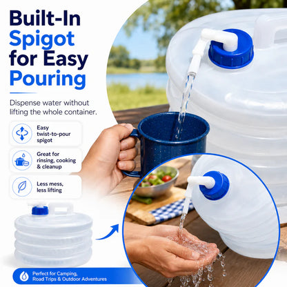 ⏳ LIMITED-TIME MEGA SALE | Getnexy™ 💧 – Collapsible Water Container with Spigot