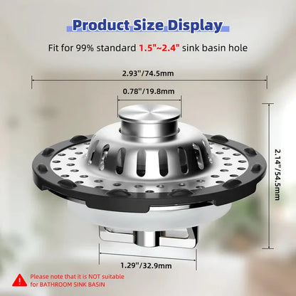 ⏳ LIMITED-TIME MEGA SALE | Getnexy™ Stop Fumbling with Gross Drains! 🛑 Upgrade to the 3-in-1 Stopper . 🌊Pop-Up Sink Stopper
