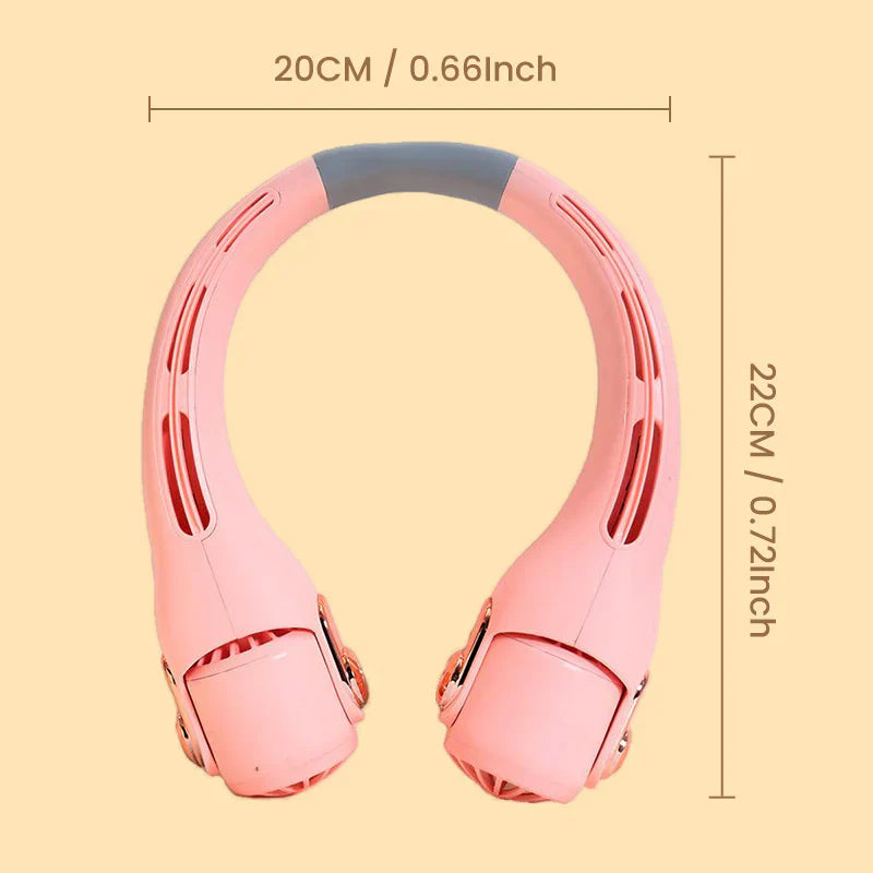 Neck Air Conditioner Fan – Ultra‑quiet, 360° rotating, 3 speeds. Hands‑free cooling, long battery. Summer essential! 😎🌬️
