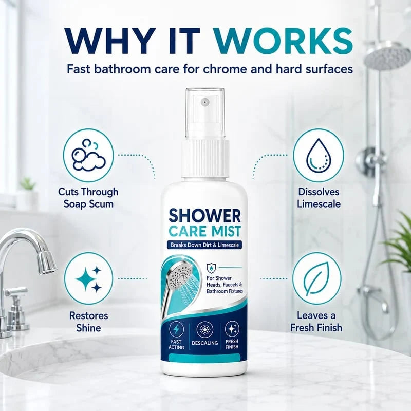 ⏳ LIMITED-TIME MEGA SALE | Getnexy™ !  Fast-Acting Shower Limescale Remover Spray