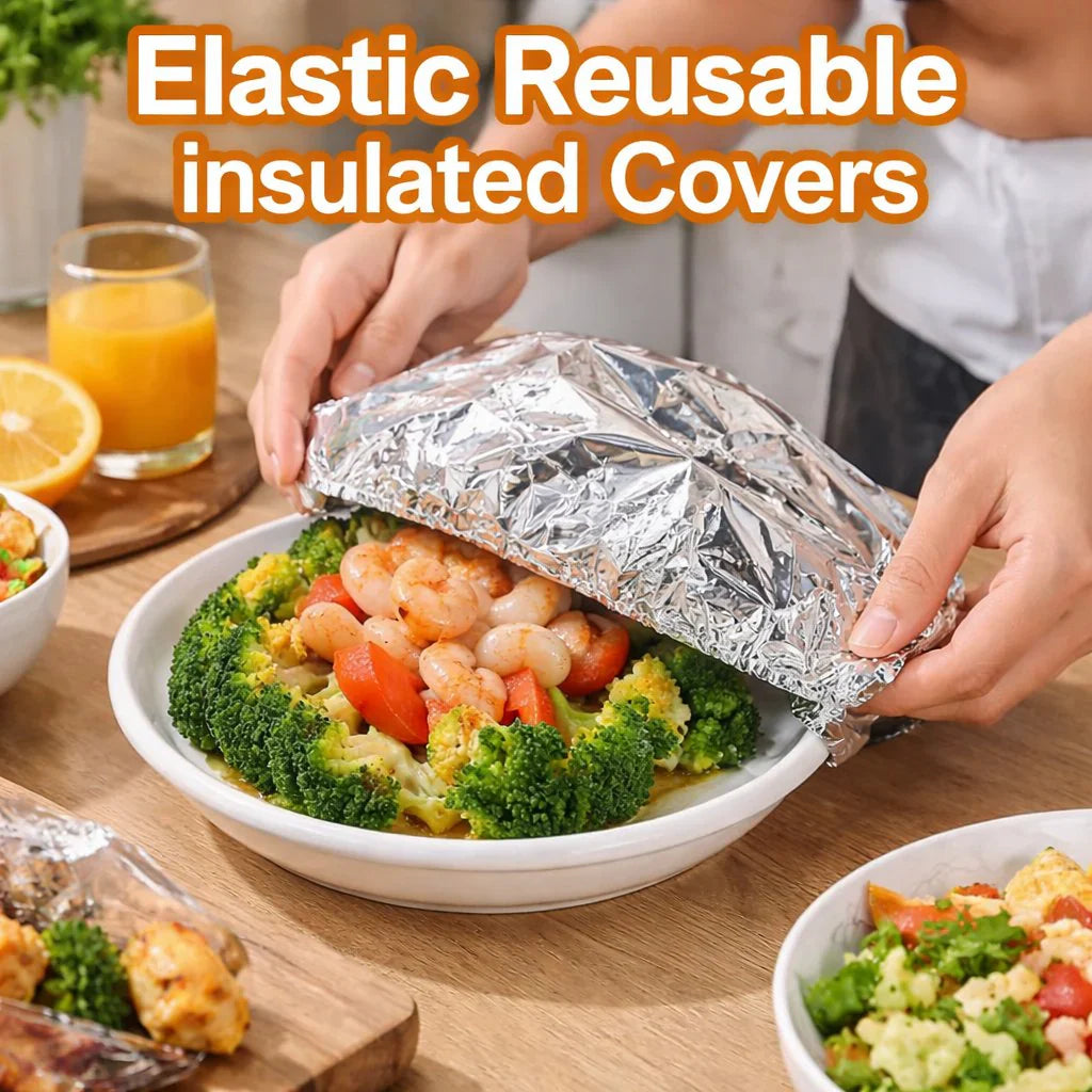 ⏳ LIMITED-TIME MEGA SALE | Getnexy™🍳Aluminum Foil Heat Shield Covers – No Plastic, Heat-Resistant, Reusable