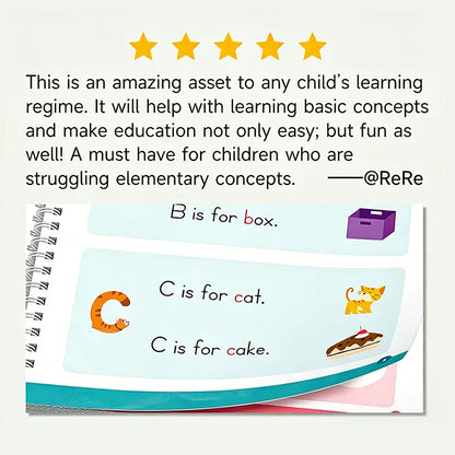 Kids Reusable Writing Workbook, Early Learning Gift🖍️