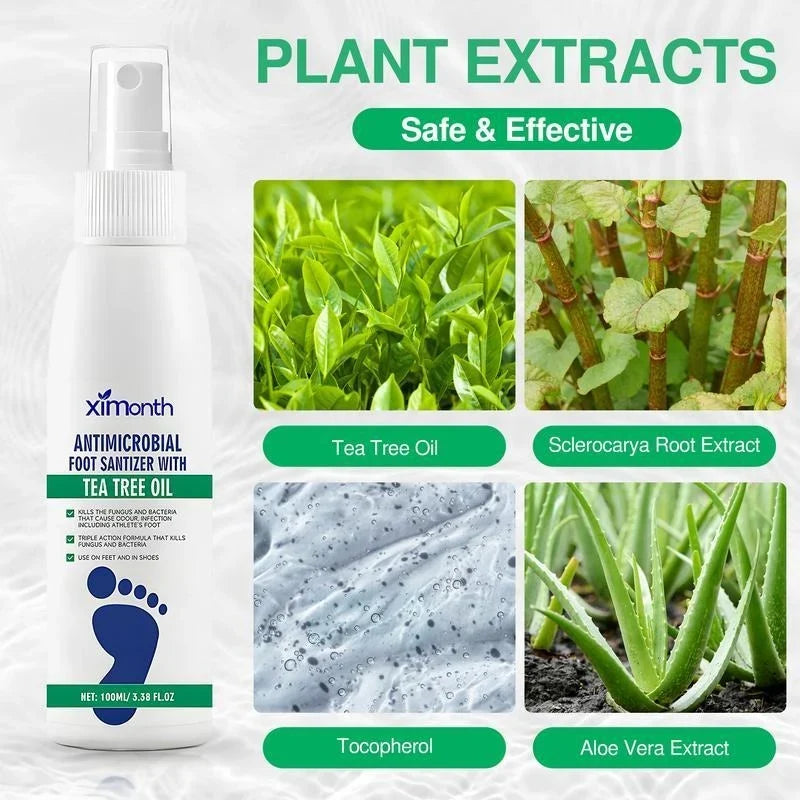 ⏳ LIMITED-TIME MEGA SALE | Getnexy™ Tea Tree Foot Spray – Natural Odor Control, Antifungal & Moisturizing Care