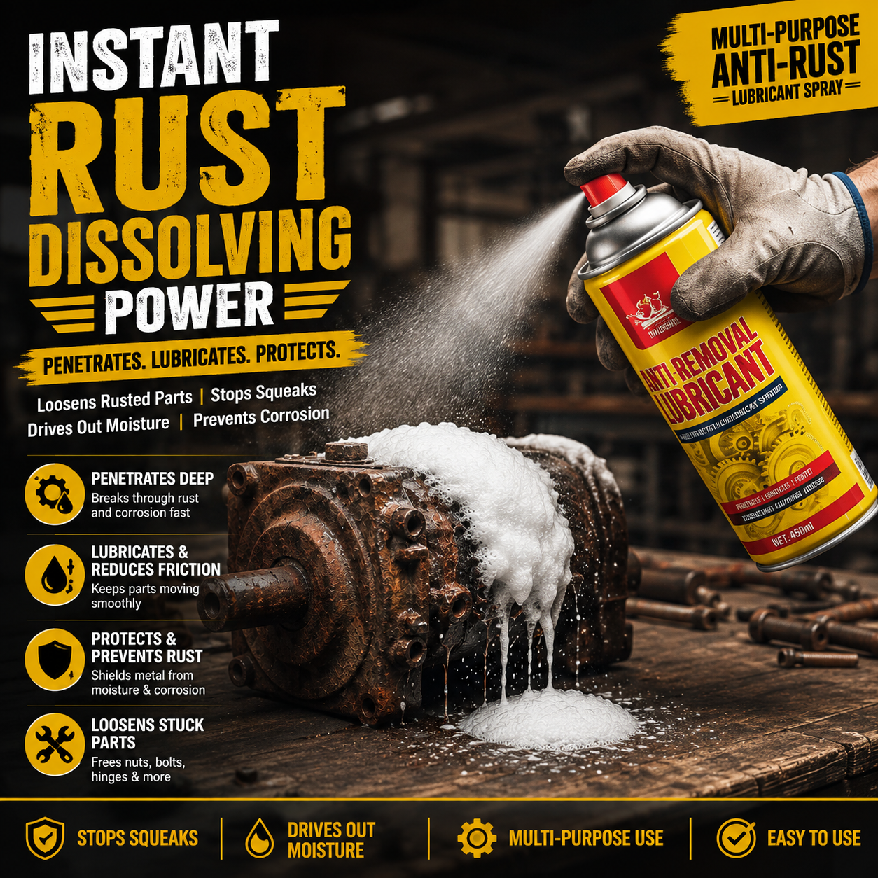 ⏳ LIMITED-TIME MEGA SALE | Getnexy™ Anti-Rust Spray & Rust Remover