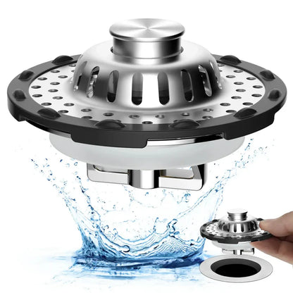 ⏳ LIMITED-TIME MEGA SALE | Getnexy™ Stop Fumbling with Gross Drains! 🛑 Upgrade to the 3-in-1 Stopper . 🌊Pop-Up Sink Stopper