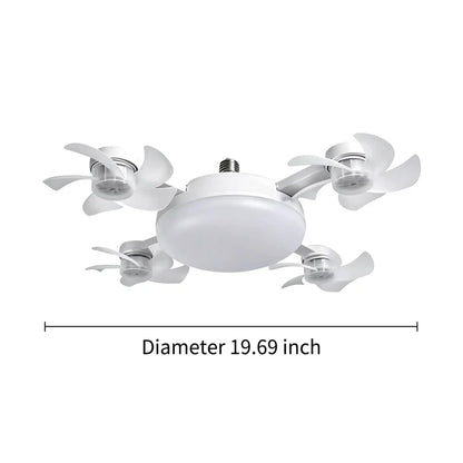 ⏳ LIMITED-TIME MEGA SALE | Getnexy™ 🔥2026 New E27 2-in-1 Fan Light | Silent Remote LED Cooling Combo