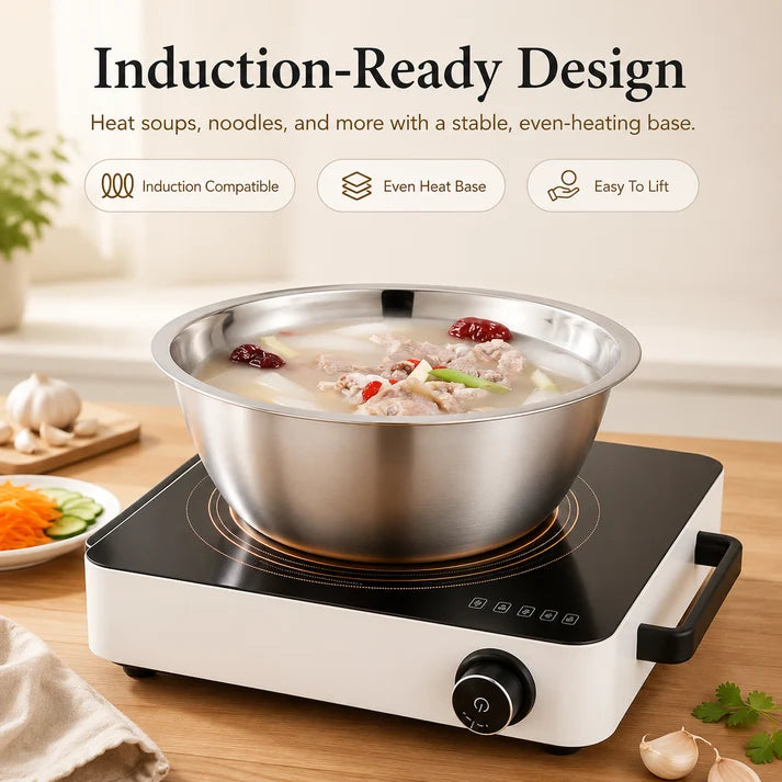 ⏳ LIMITED-TIME MEGA SALE | Getnexy™  3-in-1 Multifunction Kitchen Strainer Set – Stainless Steel Wash, Drain & Slice Bowl for Fruits, Vegetables & Rice