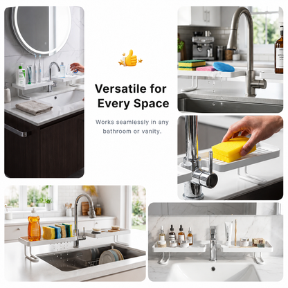 ⏳ LIMITED-TIME MEGA SALE | Getnexy™ No-Drill Kitchen Sink Sponge Holder & Drain Rack