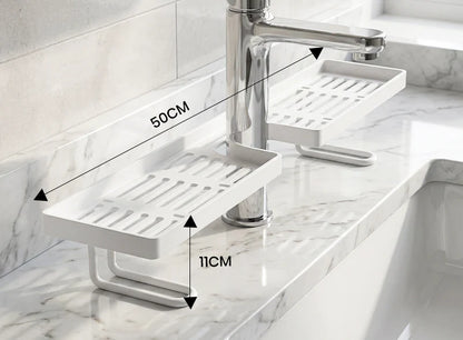 ⏳ LIMITED-TIME MEGA SALE | Getnexy™ No-Drill Kitchen Sink Sponge Holder & Drain Rack
