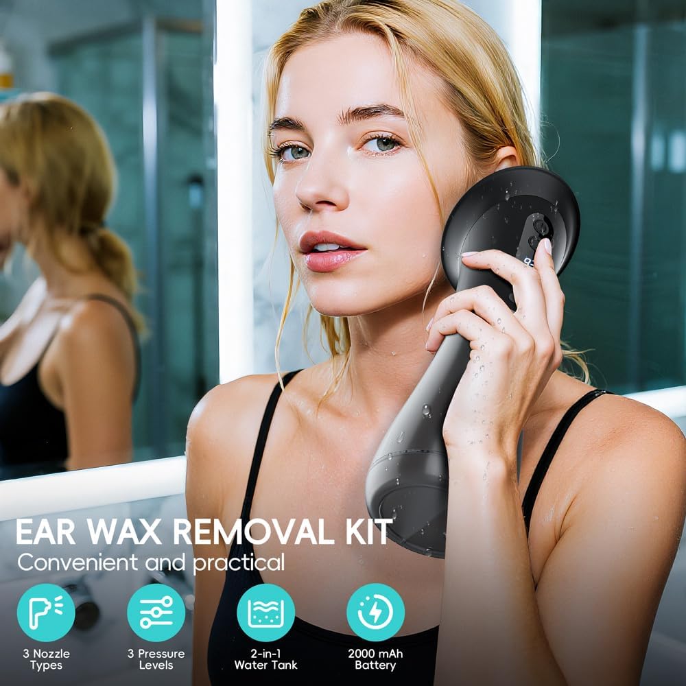 Wireless ear washer