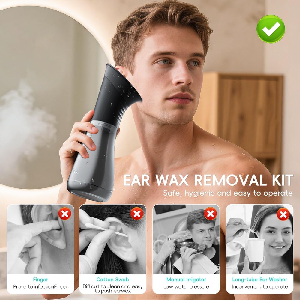 Wireless ear washer