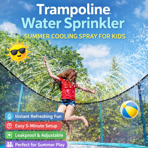 Trampoline Water Sprinkler – Summer Cooling Spray for Kids